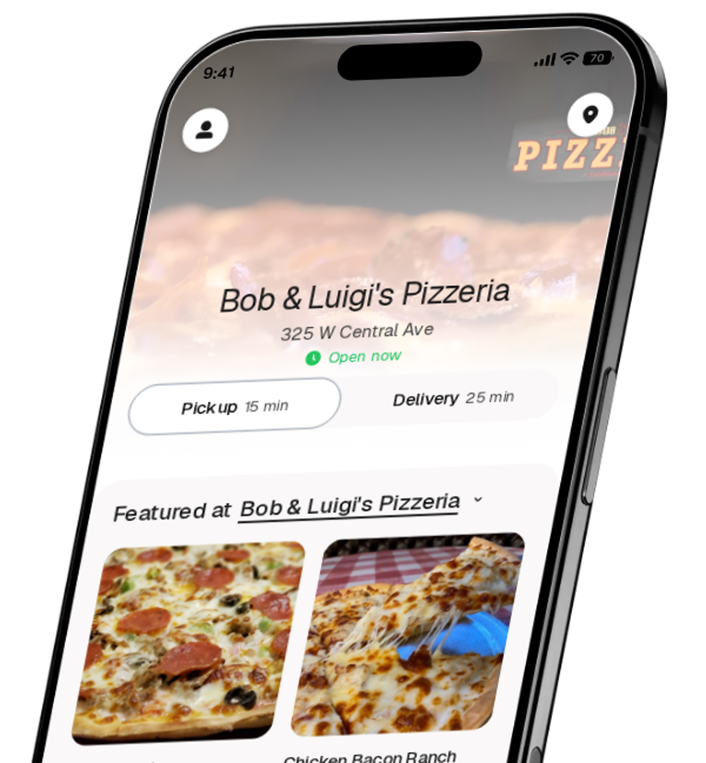 Bob & Luigi's Pizzeria app preview